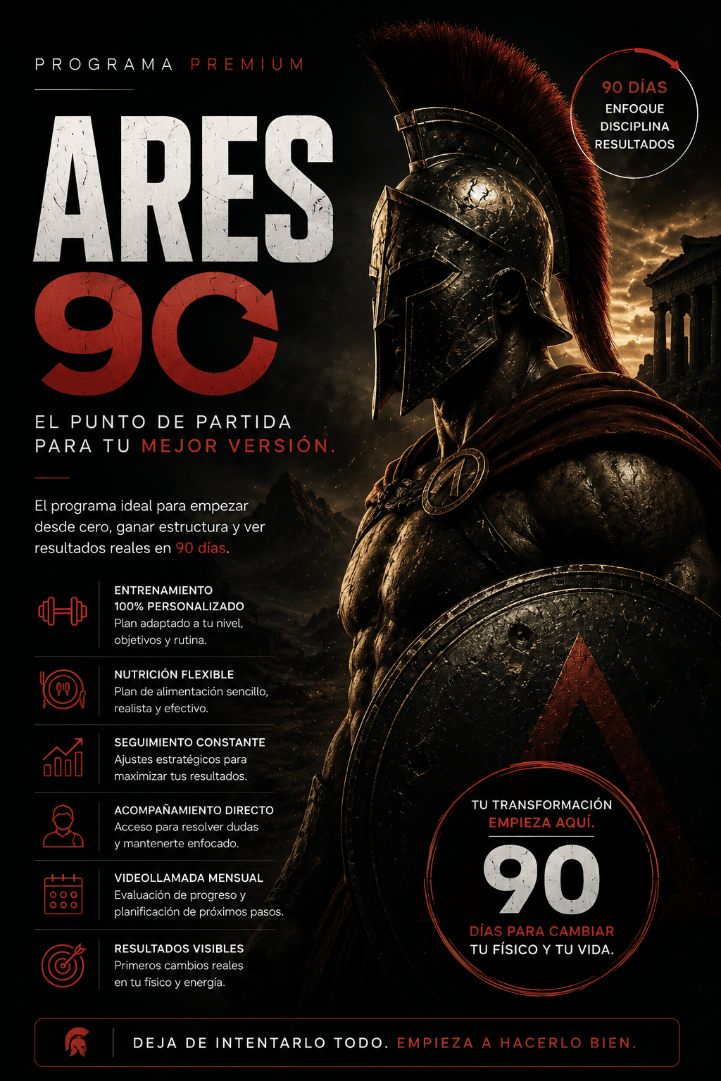 Entrenador personal online ARES 90 de Ronny Rivera