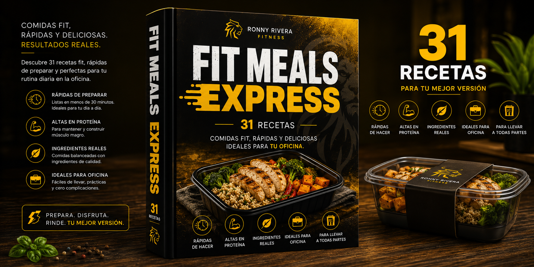 Recetas fitness fáciles Fit Meals Express de Ronny Rivera