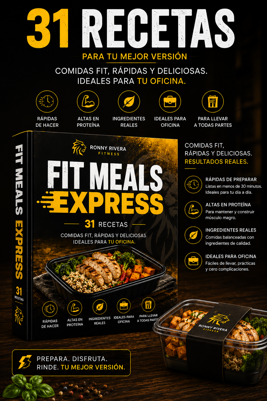 Recetas fitness fáciles Fit Meals Express de Ronny Rivera